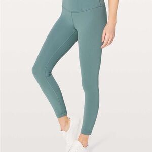 Lululemon / 2 / High-Waist Green Blue Align Leggings / Spring Pastel 27 inch